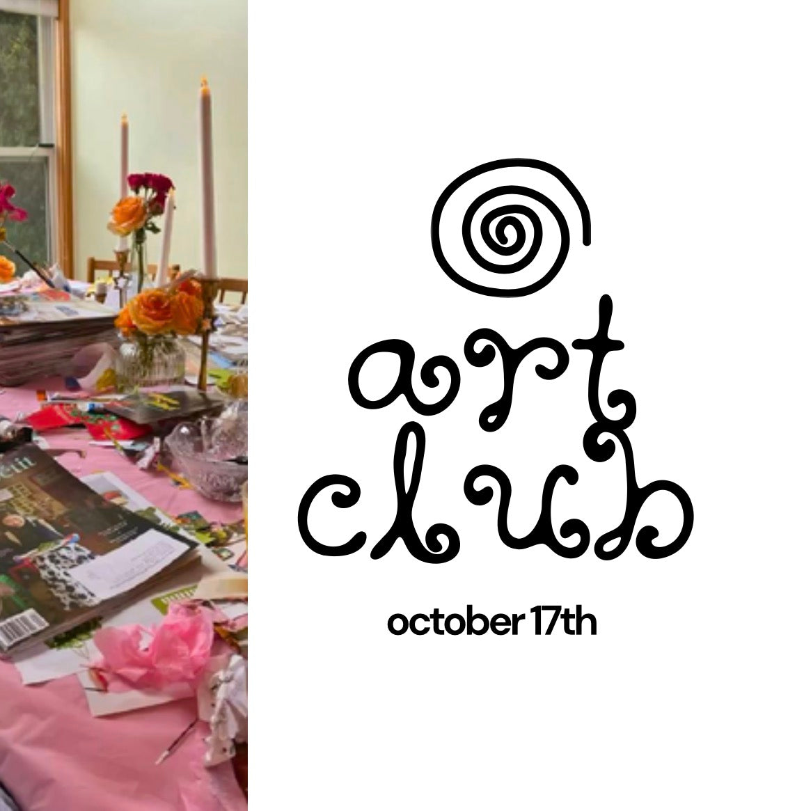 10.17 art club ticket: backyard art party + craft club